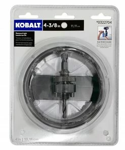 Kobalt Hole Saws & Kits 4-3/8-in Carbide-Grit Arbored Recessed Lighting Hole Saw