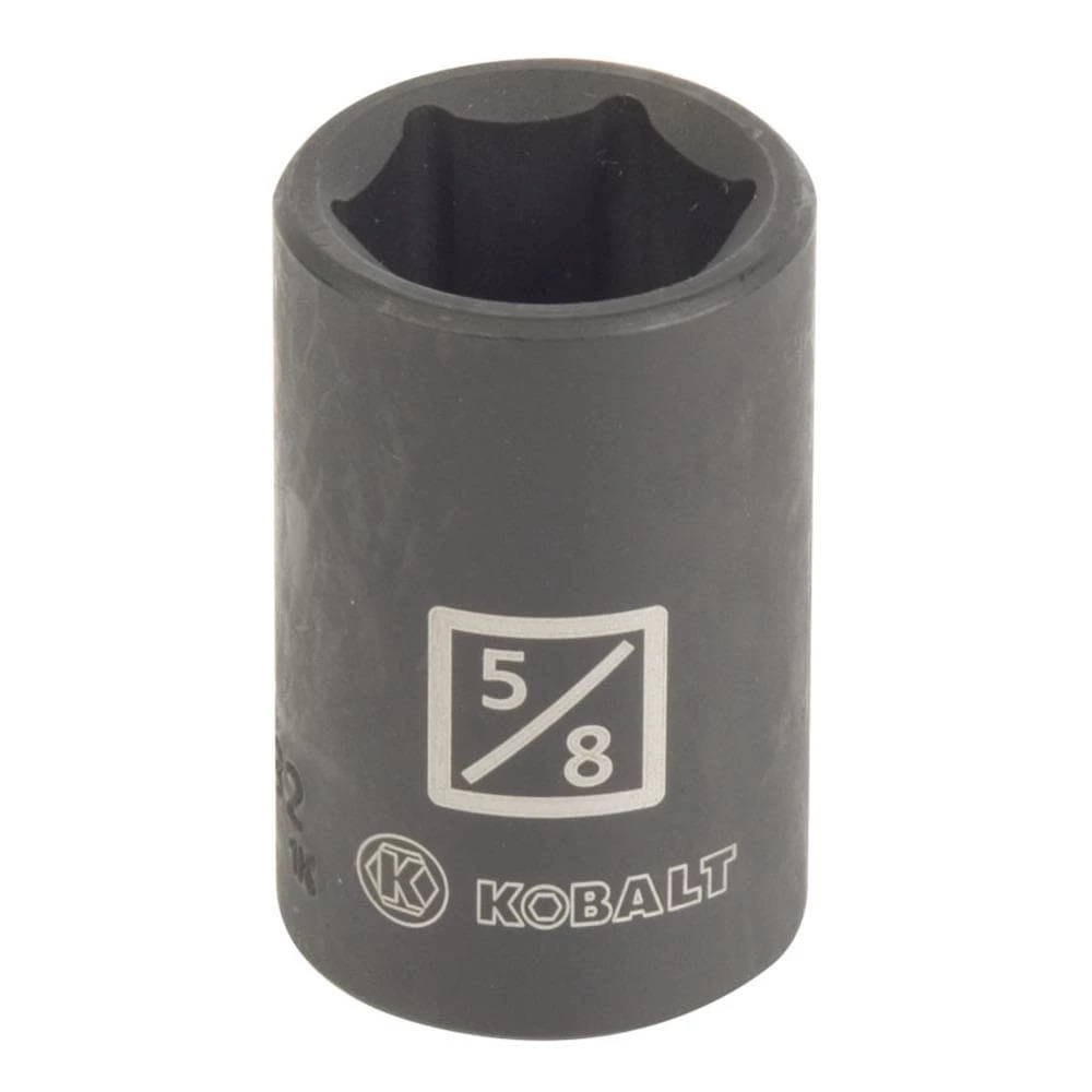 Kobalt Impact Sockets & Impact Socket Sets Standard (SAE) 1/2-in Drive 5/8-in 6-Point Impact Socket 1 Kobalt Impact Sockets & Impact Socket Sets Standard (SAE) 1/2-in Drive 5/8-in 6-Point Impact Socket