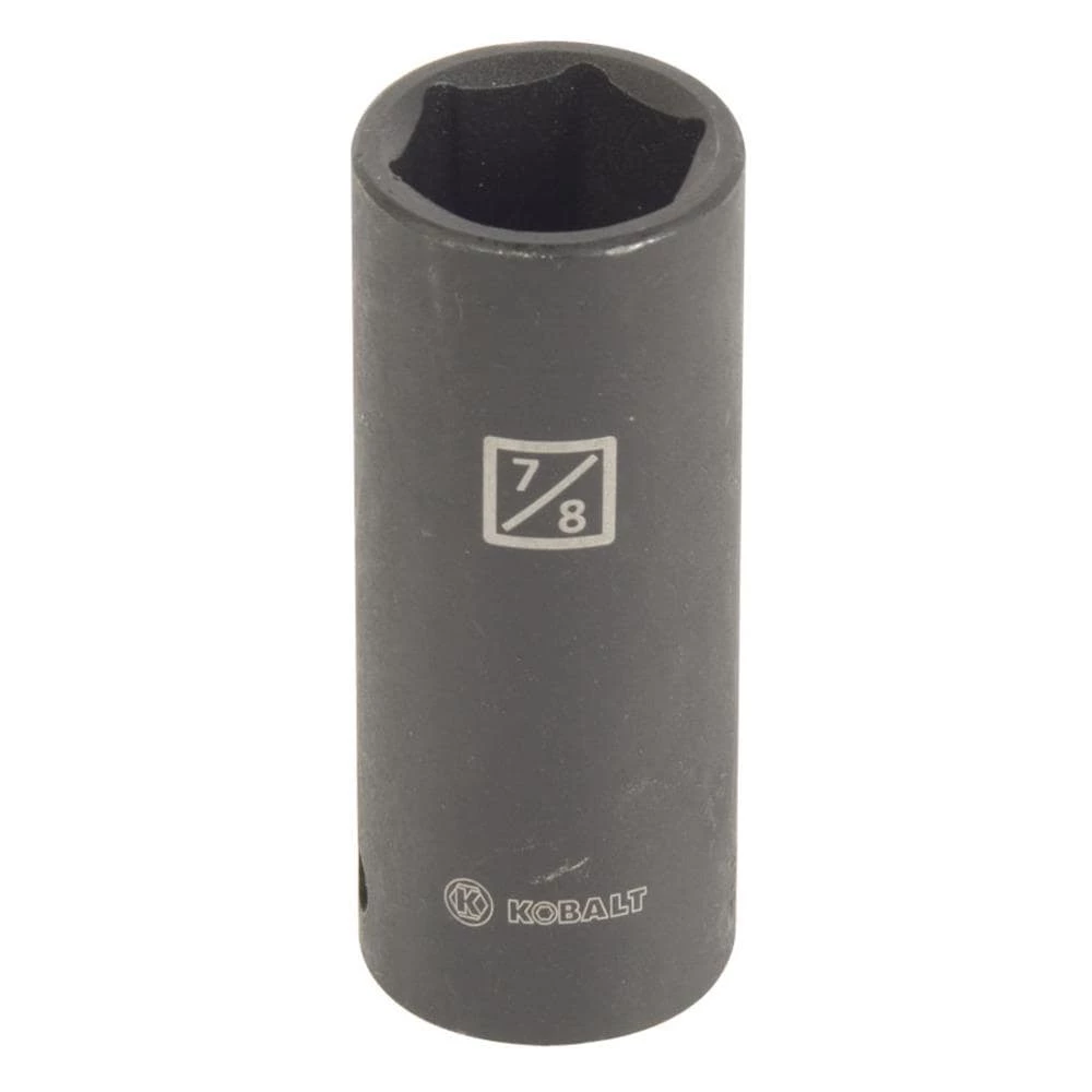 Kobalt Impact Sockets & Impact Socket Sets Standard (SAE) 1/2-in Drive 7/8-in 6-Point Impact Socket 1 Kobalt Impact Sockets & Impact Socket Sets Standard (SAE) 1/2-in Drive 7/8-in 6-Point Impact Socket