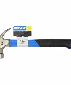 Kobalt Hammers 16-oz Smoothed Face Steel Head Fiberglass Claw Hammer -Household Tools Shop 02953701 scaled
