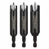 Kobalt Woodboring Drill Bits 3-Piece Assorted Woodboring Plug Cutters Drill Bit Set