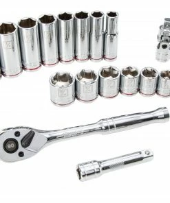 Kobalt Mechanics Tool Sets 19-Piece Standard (SAE) Polished Chrome Mechanics Tool Set (3/8-in) -Household Tools Shop 04190729 scaled