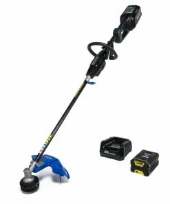 Kobalt Cordless Electric String Trimmers 80-Volt Max 16-in Straight Cordless String Trimmer with Attachment Capable and (Battery Included) -Household Tools Shop 04597205 scaled