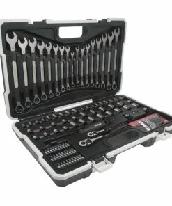 Kobalt Mechanics Tool Sets Universal 115-Piece Standard (SAE) and Metric Combination Matte Mechanics Tool Set (1/4-in; 3/8-in) -Household Tools Shop 05028176