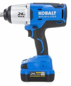 Kobalt Impact Wrenches 24-volt Max Variable Speed Brushless 1/2-in Drive Cordless Impact Wrench (1-Battery Included) -Household Tools Shop 05395440