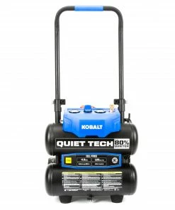Kobalt Air Compressors Quiet Tech 4.3-Gallon Single Stage Portable Electric Twin Stack Air Compressor -Household Tools Shop 07752313