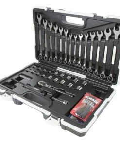 Kobalt Mechanics Tool Sets Universal 67-Piece Standard (SAE) and Metric Combination Matte Mechanics Tool Set (3/8-in) -Household Tools Shop 08227543