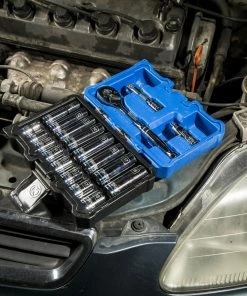 Kobalt Mechanics Tool Sets 19-Piece Metric Polished Chrome Mechanics Tool Set (3/8-in) -Household Tools Shop 09963215 scaled