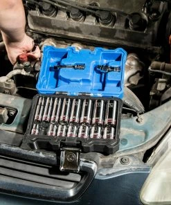 Kobalt Mechanics Tool Sets 19-Piece Standard (SAE) Polished Chrome Mechanics Tool Set (3/8-in) -Household Tools Shop 09963460 scaled