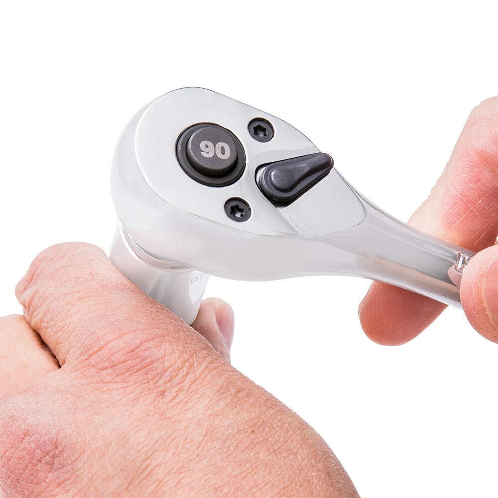 Kobalt Mechanics Tool Sets 24-Piece Standard (SAE) and Metric Combination Polished Chrome Mechanics Tool Set (3/8-in) 5 Kobalt Mechanics Tool Sets 24-Piece Standard (SAE) and Metric Combination Polished Chrome Mechanics Tool Set (3/8-in) - Image 5