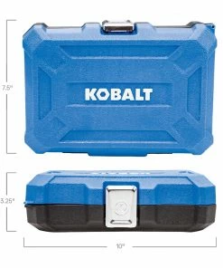 Kobalt Mechanics Tool Sets 64-Piece Standard (SAE) and Metric Combination Polished Chrome Mechanics Tool Set (1/4-in; 3/8-in; 1/2-in;) -Household Tools Shop 10409011