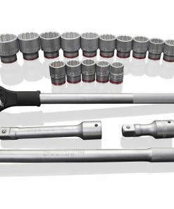 Kobalt Mechanics Tool Sets 3/4-in Drive 20-Piece Standard (SAE) Matte Mechanics Tool Set -Household Tools Shop 10421573