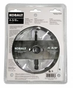 Kobalt Hole Saws & Kits 4-3/8-in Carbide-Grit Arbored Recessed Lighting Hole Saw -Household Tools Shop 10507469