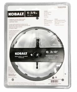 Kobalt Hole Saws & Kits 6-3/8-in Carbide-Grit Arbored Recessed Lighting Hole Saw -Household Tools Shop 10507475