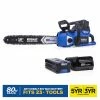 Kobalt Cordless Electric Chainsaws 80-Volt Max 18-in Brushless Cordless Electric Chainsaw 5 Ah (Battery & Charger Included)