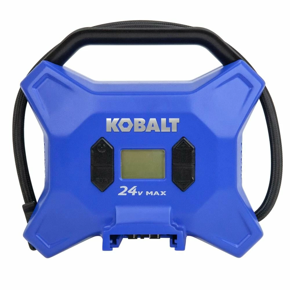 Kobalt Air Inflators Kobalt 24 Volt cordless high pressure inflator 24-Volt Lithium Ion (Li-Ion) Air Inflator (Power Source: Battery) 1 Kobalt Air Inflators Kobalt 24 Volt cordless high pressure inflator 24-Volt Lithium Ion (Li-Ion) Air Inflator (Power Source: Battery)