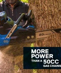 Kobalt Cordless Electric Chainsaws 80-Volt Max 18-in Brushless Cordless Electric Chainsaw 5 Ah (Battery & Charger Included) -Household Tools Shop 12049904