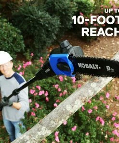 Kobalt Cordless Electric Pole Saws 40-Volt Max 8-in Cordless Electric Pole Saw (Battery & Charger Included) -Household Tools Shop 12234439