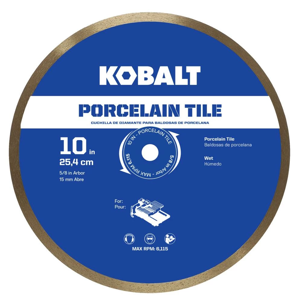 Kobalt Diamond Saw Blades 10-in Wet Porcelain Tile Diamond Saw Blade 1 Kobalt Diamond Saw Blades 10-in Wet Porcelain Tile Diamond Saw Blade