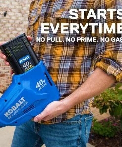 Kobalt Cordless Electric String Trimmers 40-Volt Max 16-in Straight Cordless String Trimmer with Attachment Capable and (Battery Included) -Household Tools Shop 12534905