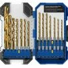 Kobalt Twist Drill Bits 21-Piece Assorted x Set Titanium Coated Hss Twist Drill Bit Set