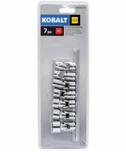 Kobalt Sockets & Socket Sets 7-Piece Standard (SAE) 3/8-in Drive 12-point Set Shallow Socket Set -Household Tools Shop 15100817