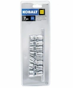 Kobalt Sockets & Socket Sets 7-Piece Metric 3/8-in Drive 12-point Set Shallow Socket Set -Household Tools Shop 15100962