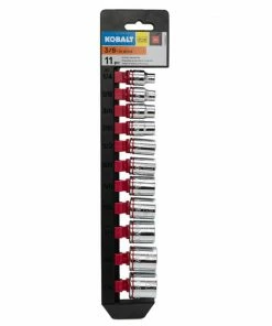 Kobalt Sockets & Socket Sets 11-Piece Standard (SAE) 3/8-in Drive 6-point Set Shallow Socket Set -Household Tools Shop 15102572