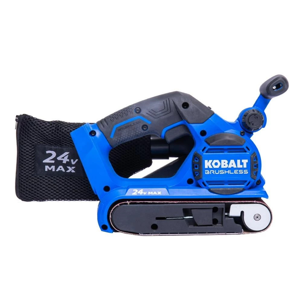 Kobalt Power Sanders Kobalt 24V MAX 24-Volt Brushless Cordless Variable Speed Belt Sander with Dust Management 1 Kobalt Power Sanders Kobalt 24V MAX 24-Volt Brushless Cordless Variable Speed Belt Sander with Dust Management