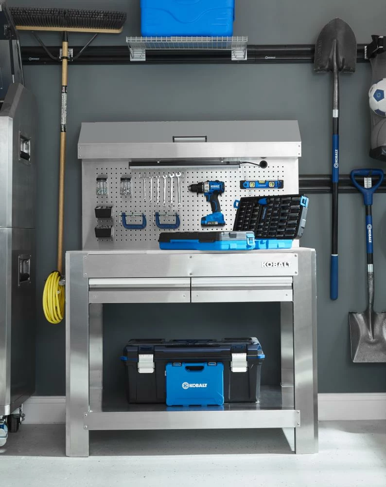 Kobalt Work Benches 45-in W x 36-in H 3-Drawer Wood Work Bench 4 Kobalt Work Benches 45-in W x 36-in H 3-Drawer Wood Work Bench - Image 4