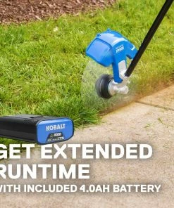 Kobalt Cordless Electric String Trimmers 40-Volt Max 16-in Straight Cordless String Trimmer with Attachment Capable and (Battery Included) -Household Tools Shop 15728282