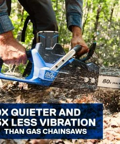 Kobalt Cordless Electric Chainsaws 80-Volt Max 18-in Brushless Cordless Electric Chainsaw 5 Ah (Battery & Charger Included) -Household Tools Shop 15870084