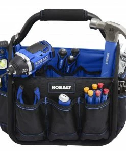 Kobalt Tool Bags Blue Black Polyester 12-in Tool Tote