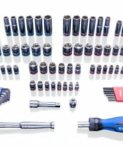 Kobalt Mechanics Tool Sets 118-Piece Standard (SAE) and Metric Combination Polished Chrome Mechanics Tool Set (3/8-in;) -Household Tools Shop 16006939 scaled