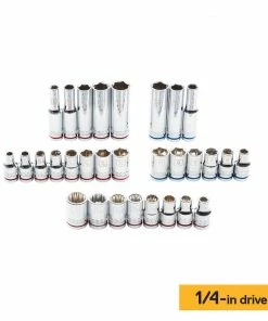 Kobalt Mechanics Tool Sets 118-Piece Standard (SAE) and Metric Combination Polished Chrome Mechanics Tool Set (3/8-in;) -Household Tools Shop 16006940