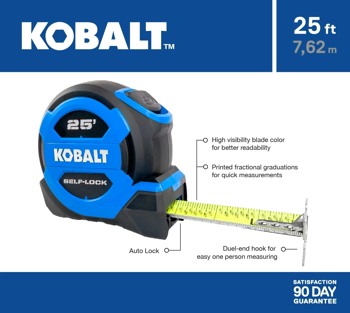 Kobalt Tape measures 25-ft Auto Lock Tape Measure 5 Kobalt Tape measures 25-ft Auto Lock Tape Measure - Image 5