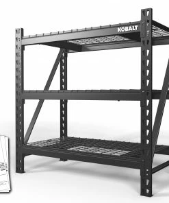 Kobalt Freestanding Shelving Units 48-in W x 24-in D x 47-in H 3-Tier Heavy Duty Steel Utility