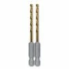 Kobalt Twist Drill Bits 2-Piece 1/8-in 2-1/2-in Titanium Coated Hss Twist Drill Bit
