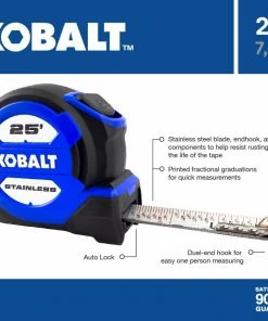 Kobalt Tape measures 25-ft Auto Lock Tape Measure -Household Tools Shop 16732140