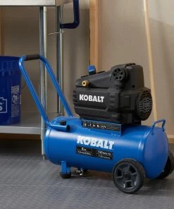 Kobalt Air Compressors 8-Gallon Single Stage Portable Electric Horizontal Air Compressor -Household Tools Shop 16738891