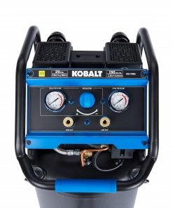 Kobalt Air Compressors Quiet Tech 26-Gallon Single Stage Portable Corded Electric Vertical Air Compressor -Household Tools Shop 16863448