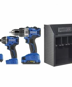 Kobalt Power Tool Combo Kits 2-Tool 24-Volt Max Brushless Power Tool Combo Kit Case (1-Battery Included and Charger Included)