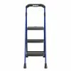 Kobalt Step Stools 3-Step 300-lb Capacity Black Steel Foldable Step Stool