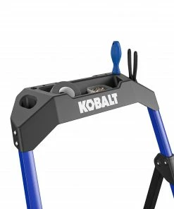 Kobalt Step Stools 3-Step 300-lb Capacity Black Steel Foldable Step Stool -Household Tools Shop 17787984