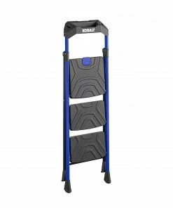Kobalt Step Stools 3-Step 300-lb Capacity Black Steel Foldable Step Stool -Household Tools Shop 17787987