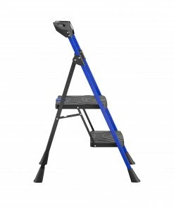 Kobalt Step Stools 2-Step 300-lb Capacity Black Steel Foldable Step Stool -Household Tools Shop 17788044