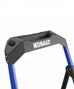 Kobalt Step Stools 2-Step 300-lb Capacity Black Steel Foldable Step Stool -Household Tools Shop 17788047