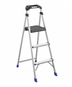 Kobalt Step Stools 3-Step 250-lb Capacity Aluminum Foldable Step Stool -Household Tools Shop 17788333