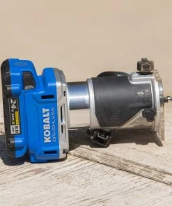 Kobalt Routers 24V MAX 1/4-in-Amp Variable Speed Brushless Trim Cordless Router (Tool Only) -Household Tools Shop 17869099