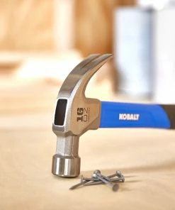 Kobalt Hammers 16-oz Smoothed Face Steel Head Fiberglass Claw Hammer -Household Tools Shop 18386286
